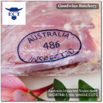 Beef rib SHORTRIB daging iga sapi frozen Australia GREENHAM crossed cuts for galbi bulgogi 1" 2.5cm (price/kg 6-7pcs)